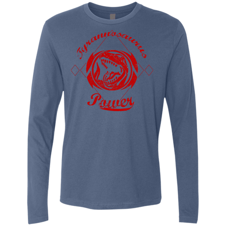 T-Shirts Indigo / Small Tyrannosaurus Men's Premium Long Sleeve