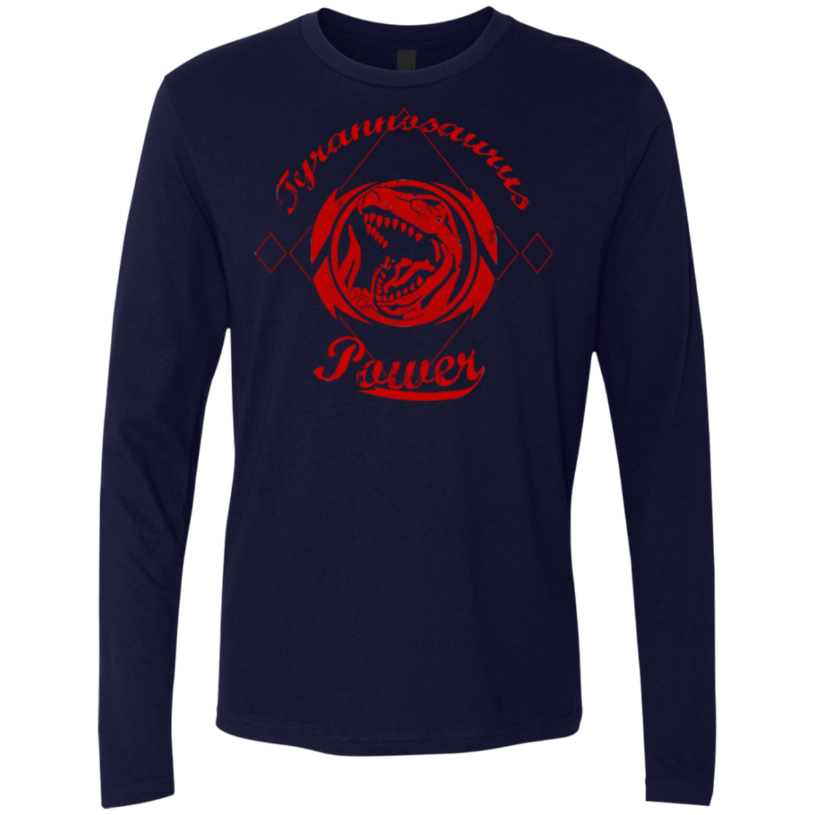 T-Shirts Midnight Navy / Small Tyrannosaurus Men's Premium Long Sleeve