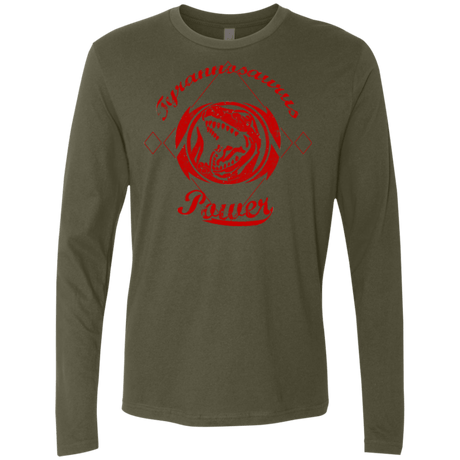 T-Shirts Military Green / Small Tyrannosaurus Men's Premium Long Sleeve