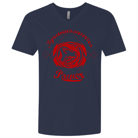 T-Shirts Midnight Navy / X-Small Tyrannosaurus Men's Premium V-Neck