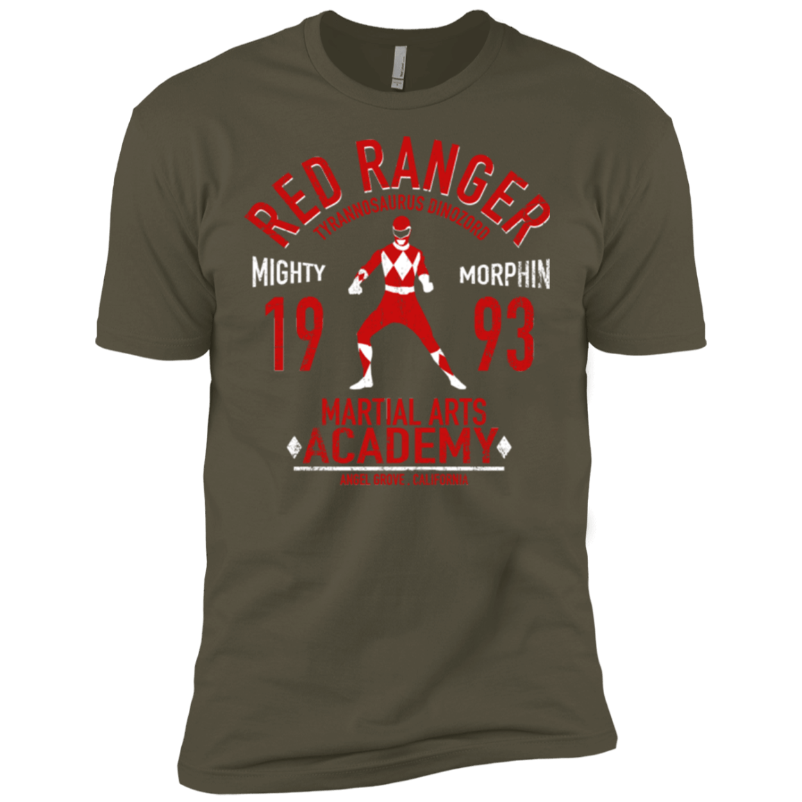 T-Shirts Military Green / X-Small Tyrannosaurus Ranger (1) Men's Premium T-Shirt