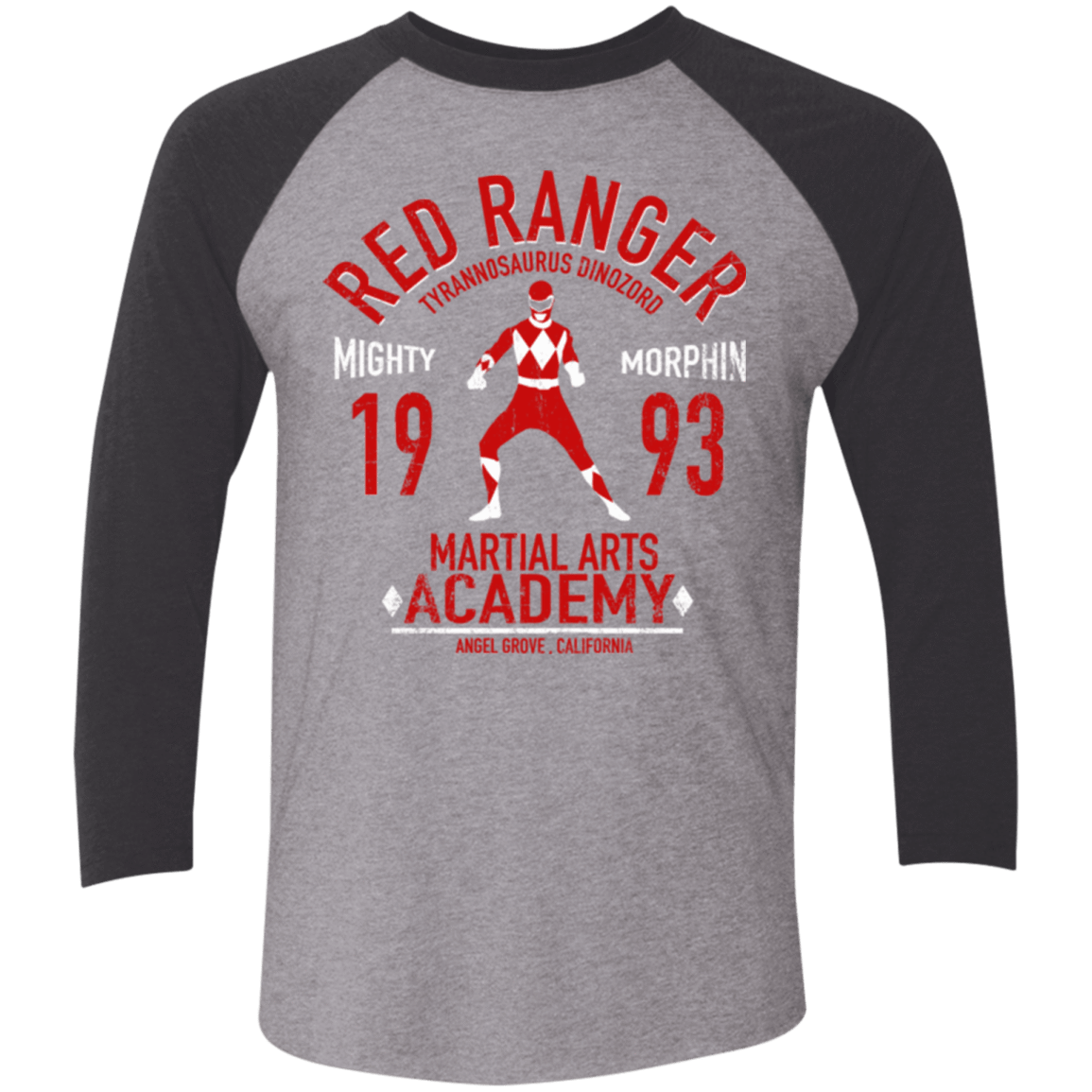 T-Shirts Premium Heather/ Vintage Black / X-Small Tyrannosaurus Ranger (1) Men's Triblend 3/4 Sleeve