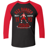 T-Shirts Vintage Black/Vintage Red / X-Small Tyrannosaurus Ranger (1) Men's Triblend 3/4 Sleeve