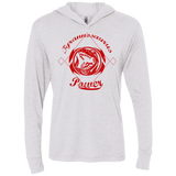 T-Shirts Heather White / X-Small Tyrannosaurus Triblend Long Sleeve Hoodie Tee