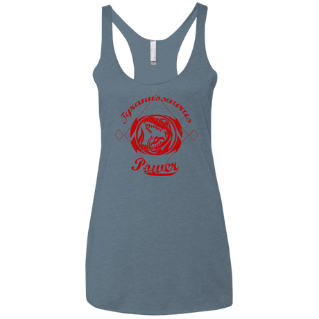 T-Shirts Indigo / X-Small Tyrannosaurus Women's Triblend Racerback Tank