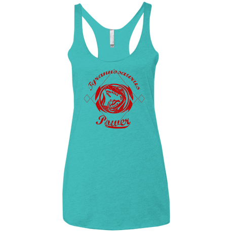T-Shirts Tahiti Blue / X-Small Tyrannosaurus Women's Triblend Racerback Tank