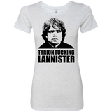 T-Shirts Heather White / Small Tyrion fucking Lannister Women's Triblend T-Shirt