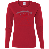 T-Shirts Red / S UFO Tri Women's Long Sleeve T-Shirt