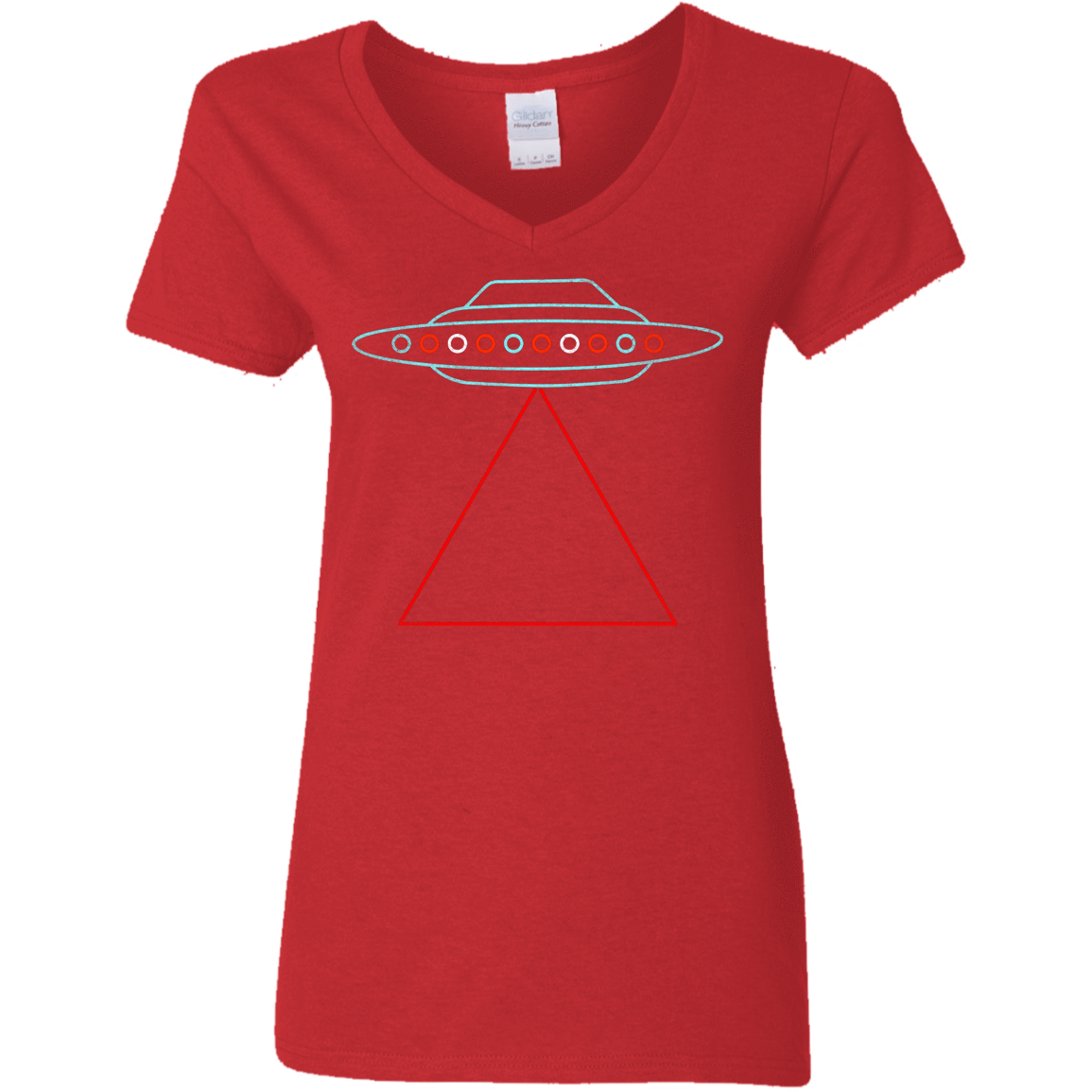 T-Shirts Red / S UFO Tri Women's V-Neck T-Shirt