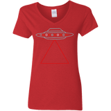 T-Shirts Red / S UFO Tri Women's V-Neck T-Shirt