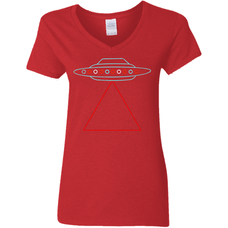 T-Shirts Red / S UFO Tri Women's V-Neck T-Shirt