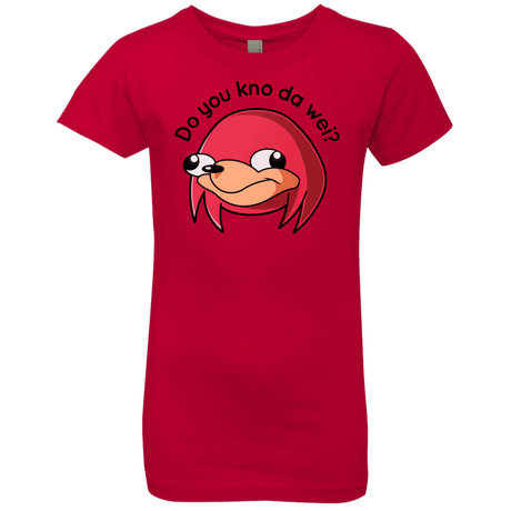 T-Shirts Red / YXS Ugandan Knuckles Girls Premium T-Shirt