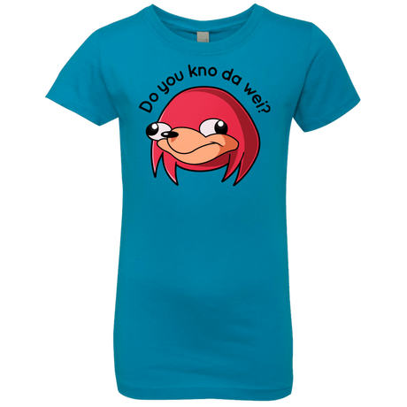 T-Shirts Turquoise / YXS Ugandan Knuckles Girls Premium T-Shirt