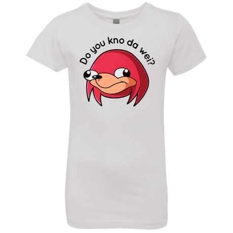 T-Shirts White / YXS Ugandan Knuckles Girls Premium T-Shirt