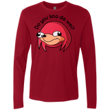 T-Shirts Cardinal / Small Ugandan Knuckles Men's Premium Long Sleeve