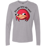 T-Shirts Heather Grey / Small Ugandan Knuckles Men's Premium Long Sleeve