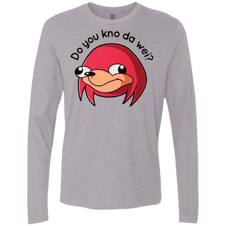 T-Shirts Heather Grey / Small Ugandan Knuckles Men's Premium Long Sleeve