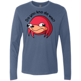 T-Shirts Indigo / Small Ugandan Knuckles Men's Premium Long Sleeve