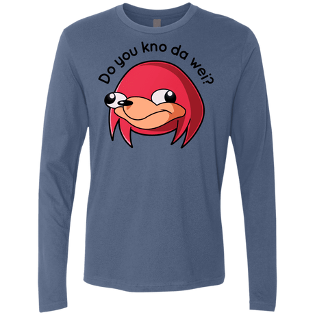 T-Shirts Indigo / Small Ugandan Knuckles Men's Premium Long Sleeve