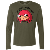 T-Shirts Military Green / Small Ugandan Knuckles Men's Premium Long Sleeve