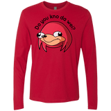 T-Shirts Red / Small Ugandan Knuckles Men's Premium Long Sleeve