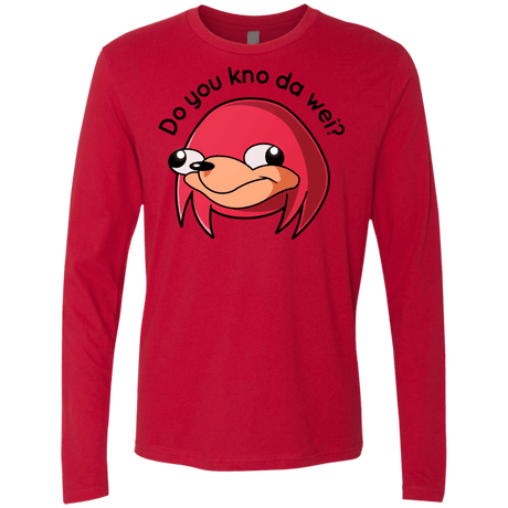 T-Shirts Red / Small Ugandan Knuckles Men's Premium Long Sleeve
