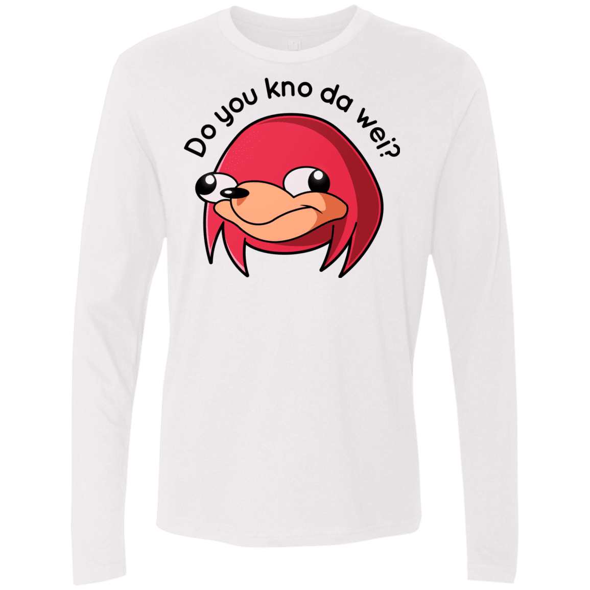 T-Shirts White / Small Ugandan Knuckles Men's Premium Long Sleeve