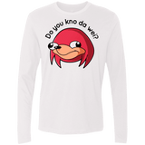 T-Shirts White / Small Ugandan Knuckles Men's Premium Long Sleeve