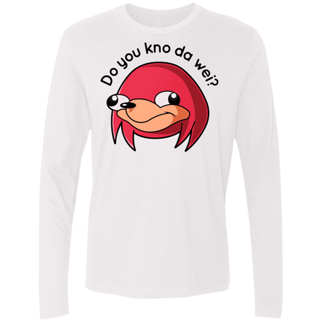 T-Shirts White / Small Ugandan Knuckles Men's Premium Long Sleeve