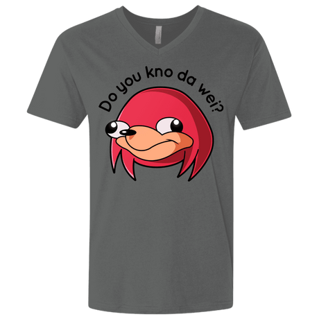 T-Shirts Heavy Metal / X-Small Ugandan Knuckles Men's Premium V-Neck