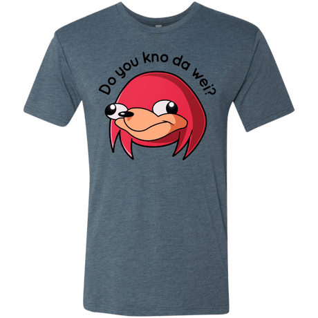 T-Shirts Indigo / Small Ugandan Knuckles Men's Triblend T-Shirt