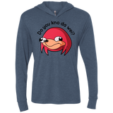 T-Shirts Indigo / X-Small Ugandan Knuckles Triblend Long Sleeve Hoodie Tee