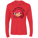 T-Shirts Vintage Red / X-Small Ugandan Knuckles Triblend Long Sleeve Hoodie Tee