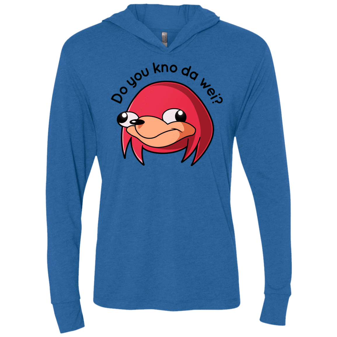 T-Shirts Vintage Royal / X-Small Ugandan Knuckles Triblend Long Sleeve Hoodie Tee
