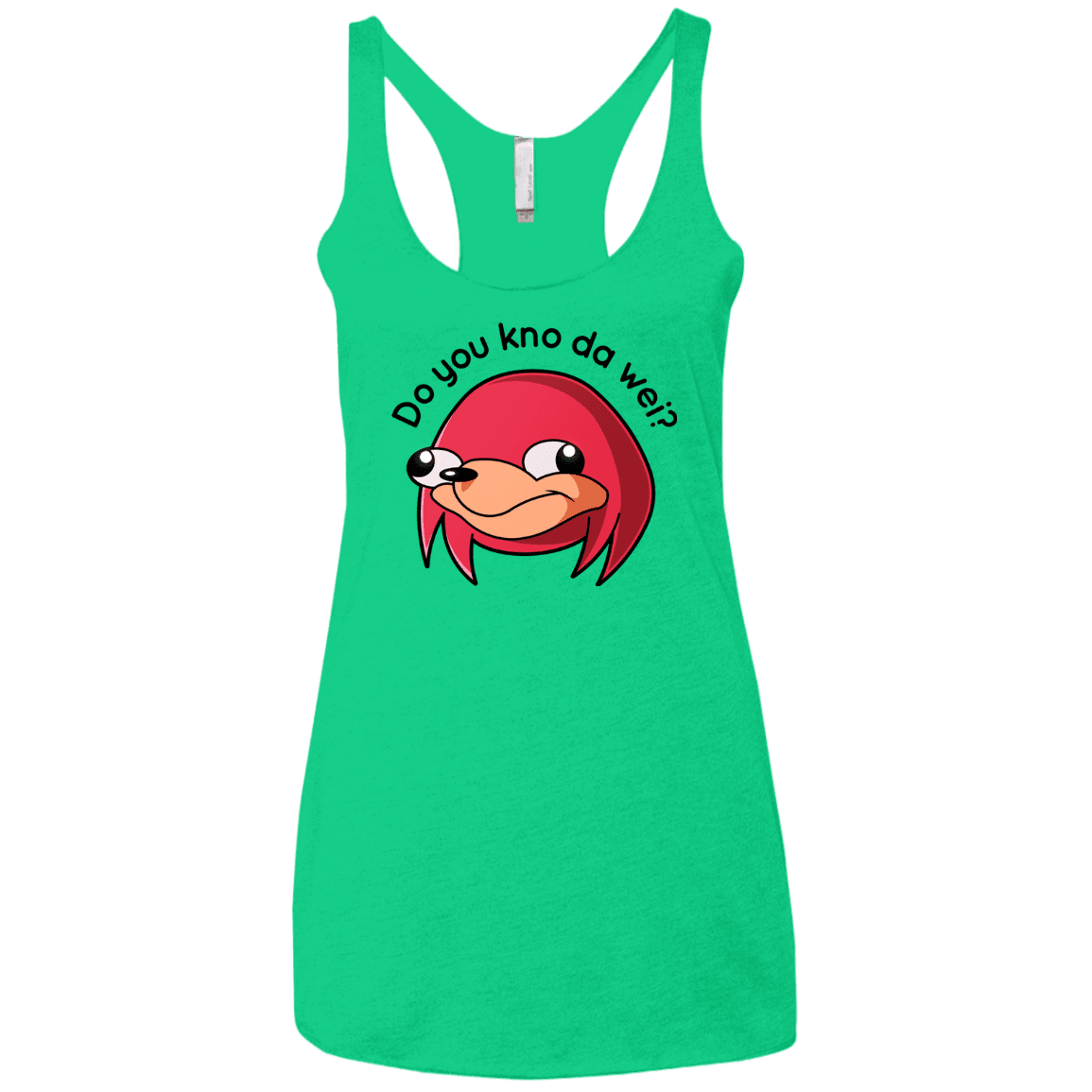 T-Shirts Envy / X-Small Ugandan Knuckles Women's Triblend Racerback Tank