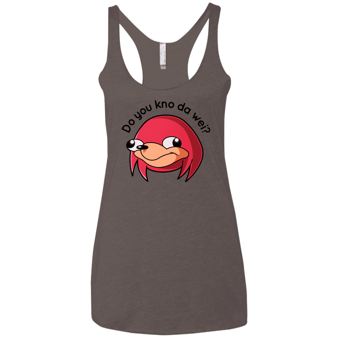 T-Shirts Macchiato / X-Small Ugandan Knuckles Women's Triblend Racerback Tank