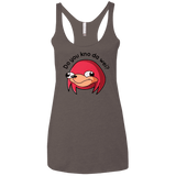 T-Shirts Macchiato / X-Small Ugandan Knuckles Women's Triblend Racerback Tank