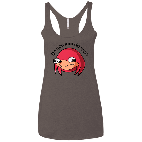 T-Shirts Macchiato / X-Small Ugandan Knuckles Women's Triblend Racerback Tank