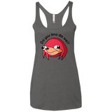 T-Shirts Premium Heather / X-Small Ugandan Knuckles Women's Triblend Racerback Tank