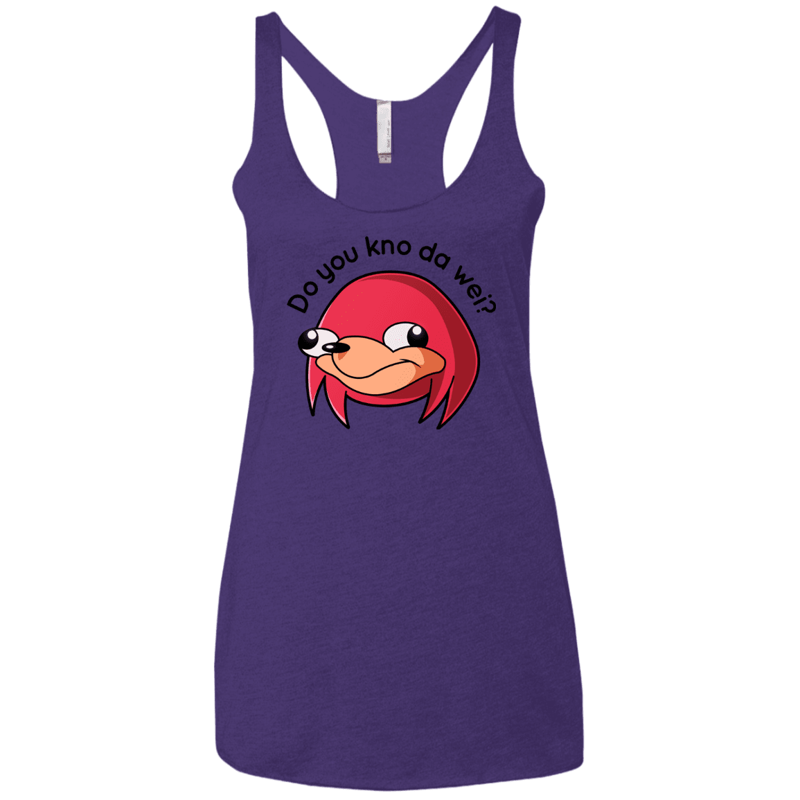 T-Shirts Purple / X-Small Ugandan Knuckles Women's Triblend Racerback Tank