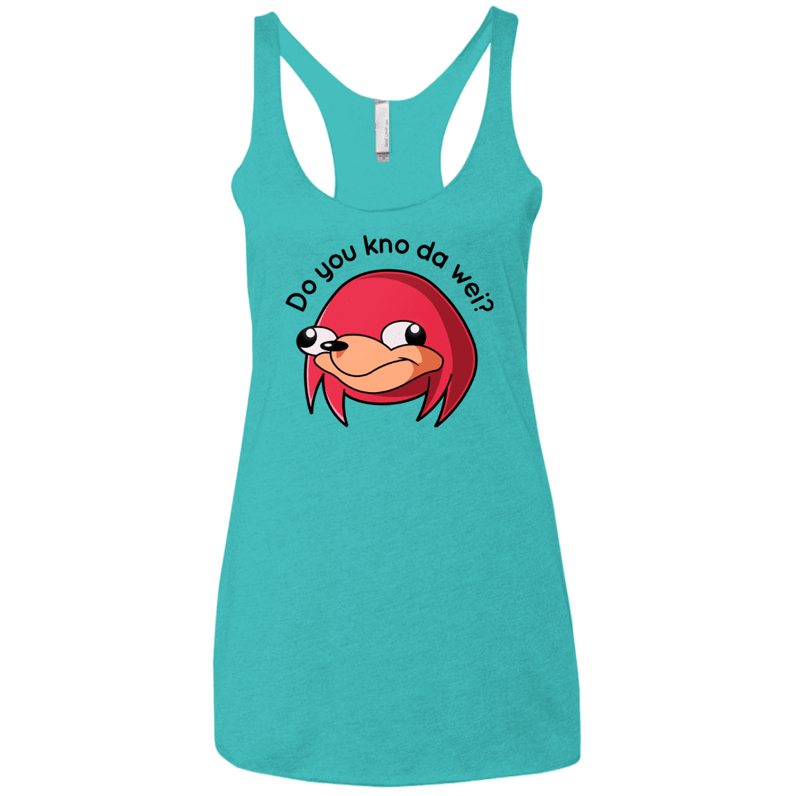 T-Shirts Tahiti Blue / X-Small Ugandan Knuckles Women's Triblend Racerback Tank