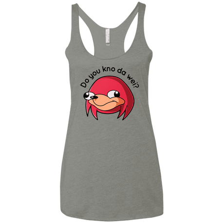 T-Shirts Venetian Grey / X-Small Ugandan Knuckles Women's Triblend Racerback Tank