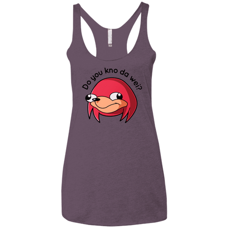 T-Shirts Vintage Purple / X-Small Ugandan Knuckles Women's Triblend Racerback Tank