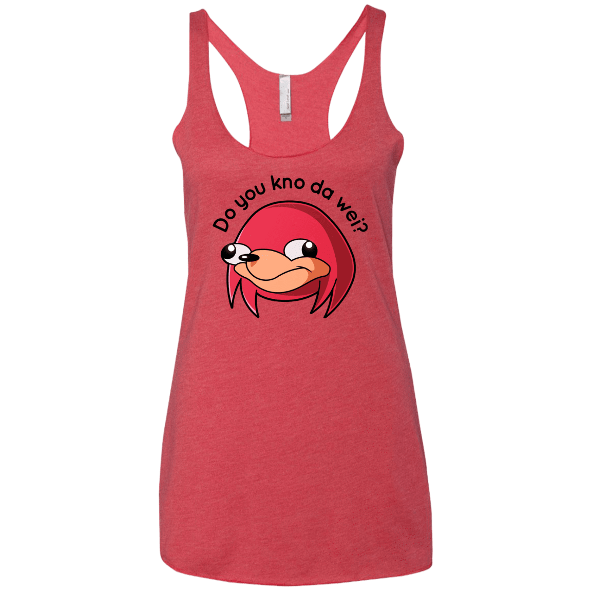 T-Shirts Vintage Red / X-Small Ugandan Knuckles Women's Triblend Racerback Tank