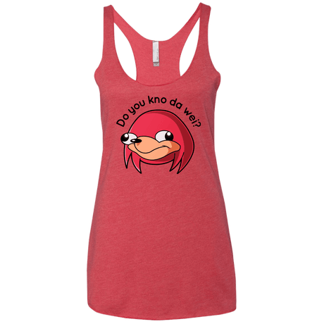 T-Shirts Vintage Red / X-Small Ugandan Knuckles Women's Triblend Racerback Tank