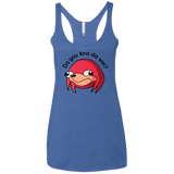 T-Shirts Vintage Royal / X-Small Ugandan Knuckles Women's Triblend Racerback Tank