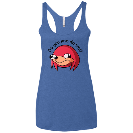 T-Shirts Vintage Royal / X-Small Ugandan Knuckles Women's Triblend Racerback Tank