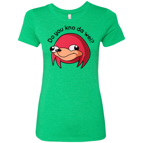 T-Shirts Envy / Small Ugandan Knuckles Women's Triblend T-Shirt