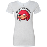 T-Shirts Heather White / Small Ugandan Knuckles Women's Triblend T-Shirt
