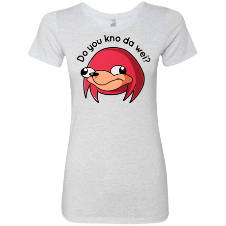 T-Shirts Heather White / Small Ugandan Knuckles Women's Triblend T-Shirt
